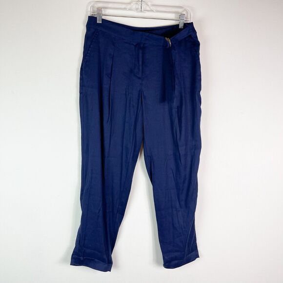Tommy Bahama NWT Women's Blue Willa Stretch-Linen Pants Size 4 - Picture 2 of 6